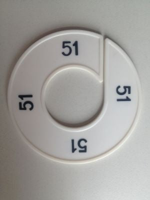 Klika -  Maatring 9cm wit/zwart 51