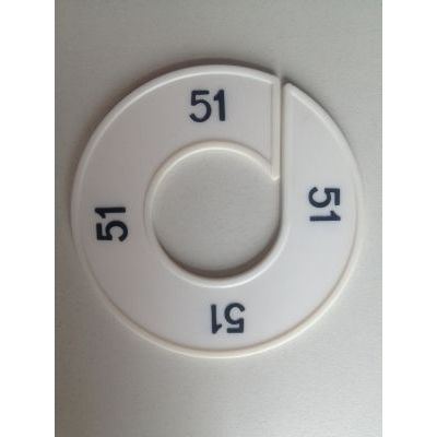 Klika -  Maatring 9cm wit/zwart 51