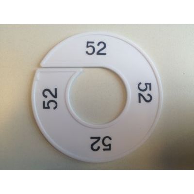 Klika -  Maatring 9cm wit/zwart 52