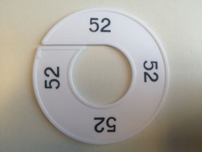 Klika - Taille bague blanc/noir 52