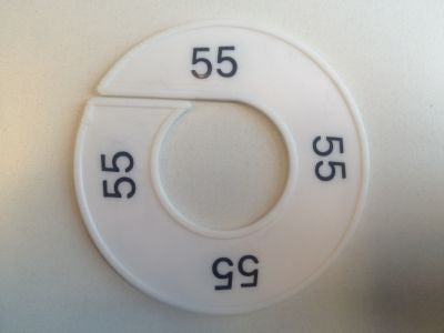 Klika -  Maatring 9cm wit/zwart 55