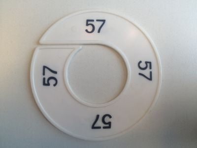 Klika -  Maatring 9cm wit/zwart 57