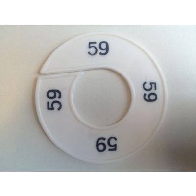 Klika -  Maatring 9cm wit/zwart 59