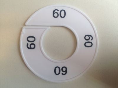 Klika -  Maatring 9cm wit/zwart 60