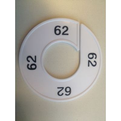 Klika -  Maatring 9cm wit/zwart 62