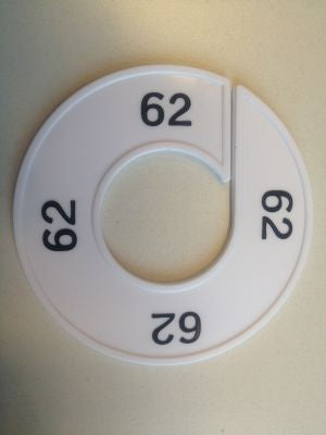 Klika -  Maatring 9cm wit/zwart 62