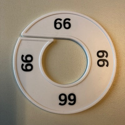 Klika -  Maatring 9cm wit/zwart 66