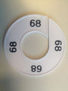 Klika -  Maatring 9cm wit/zwart 68