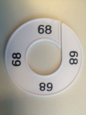 Klika -  Maatring 9cm wit/zwart 68