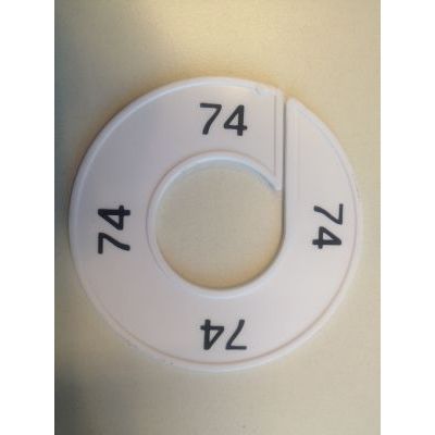 Klika -  Maatring 9cm wit/zwart 74