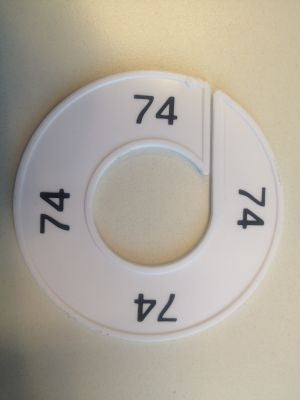 Klika -  Maatring 9cm wit/zwart 74