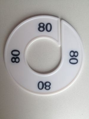 Klika -  Maatring 9cm wit/zwart 80