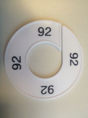 Klika -  Maatring 9cm wit/zwart 92