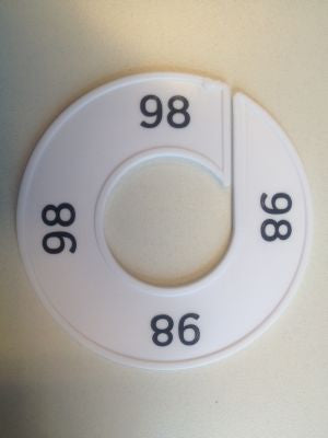 Klika -  Maatring 9cm wit/zwart 98