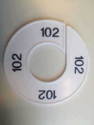 Klika -  Maatring 9cm wit/zwart 102