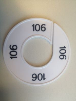 Klika -  Maatring 9cm wit/zwart 106