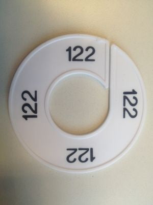 Klika -  Maatring 9cm wit/zwart 122