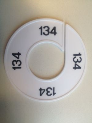 Klika -  Maatring 9cm wit/zwart 134