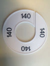 Klika -  Maatring 9cm wit/zwart 140
