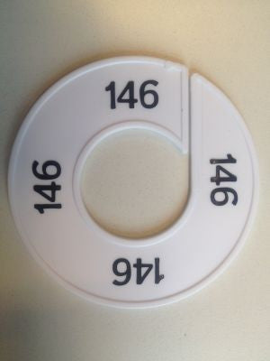 Klika -  Maatring 9cm wit/zwart 146