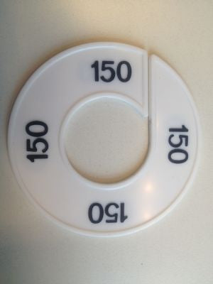 Klika -  Maatring 9cm wit/zwart 150