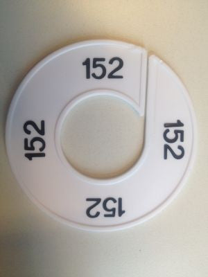 Klika -  Maatring wit/zwart 152