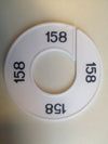 Klika -  Maatring 9cm wit/zwart 158