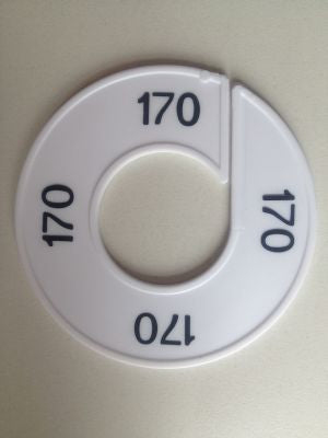 Klika -  Maatring 9cm wit/zwart 170