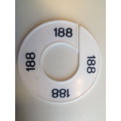 Klika -  Maatring 9cm wit/zwart 188