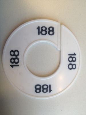 Klika -  Maatring 9cm wit/zwart 188