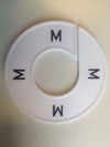 Klika -  Maatring 9cm wit/zwart M