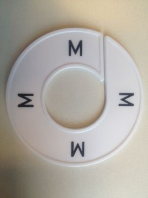 Klika -  Maatring 9cm wit/zwart M