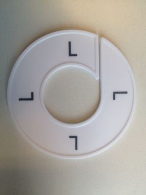 Klika -  Maatring 9cm wit/zwart L