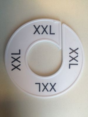 Klika -  Maatring 9cm wit/zwart XXL