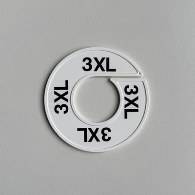 Klika -  Maatring 9cm wit/zwart 3XL