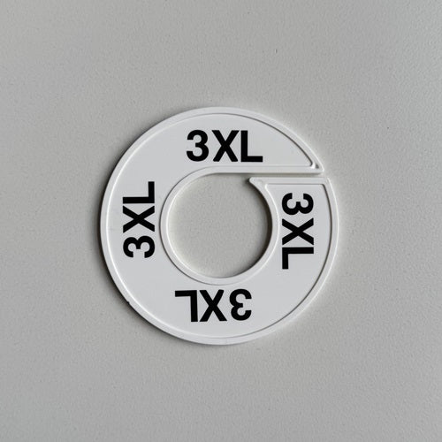 Klika -  Maatring 9cm wit/zwart 3XL