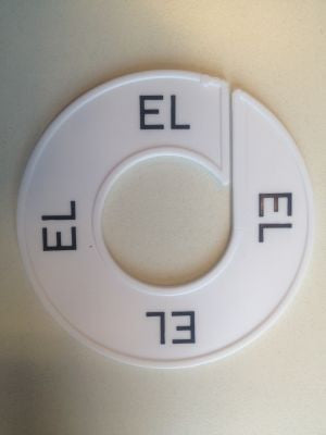 Klika -  Maatring 9cm wit/zwart EL