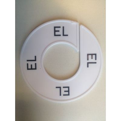 Klika -  Maatring 9cm wit/zwart EL