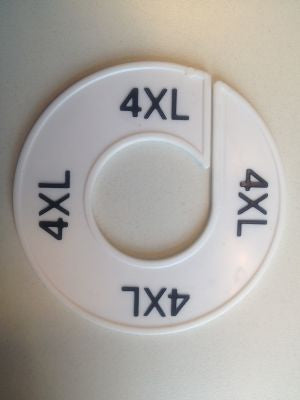 Klika -  Maatring 9cm wit/zwart 4XL