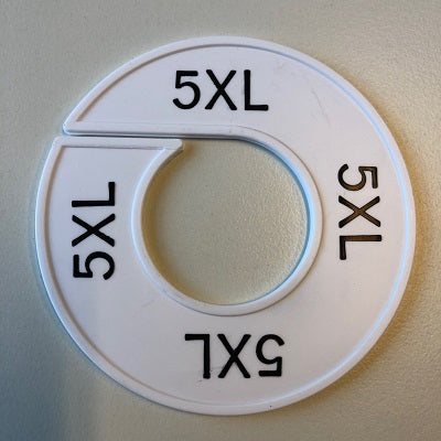Klika -  Maatring 9cm wit/zwart 5XL