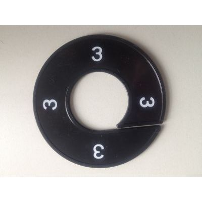 Klika -  Maatring 9cm zwart/wit 3