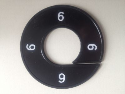 Klika -  Maatring 9cm zwart/wit 6