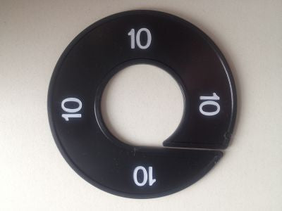 Klika - Größenring schwarz/weiß 10