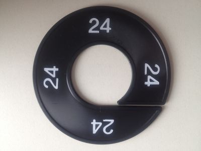 Klika - Größenring schwarz/weiß 24