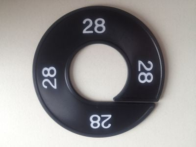 Klika -  Maatring 9cm zwart/wit 28