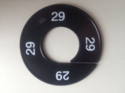 Klika -  Maatring 9cm zwart/wit 29