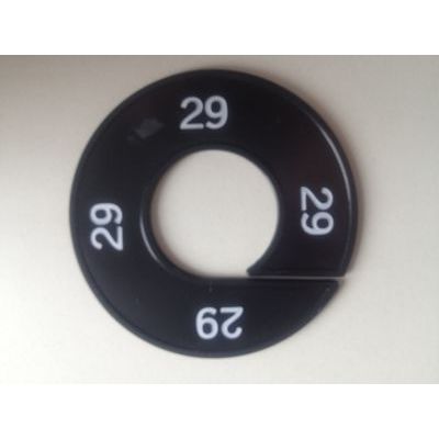 Klika -  Maatring 9cm zwart/wit 29