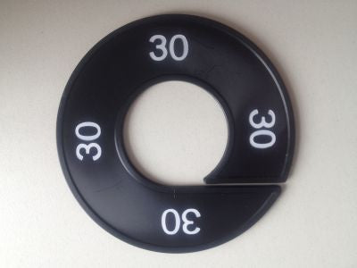 Klika -  Maatring zwart/wit 30