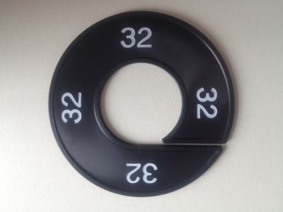 Klika -  Maatring 9cm zwart/wit 32