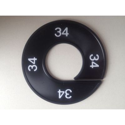 Klika -  Maatring 9cm zwart/wit 34